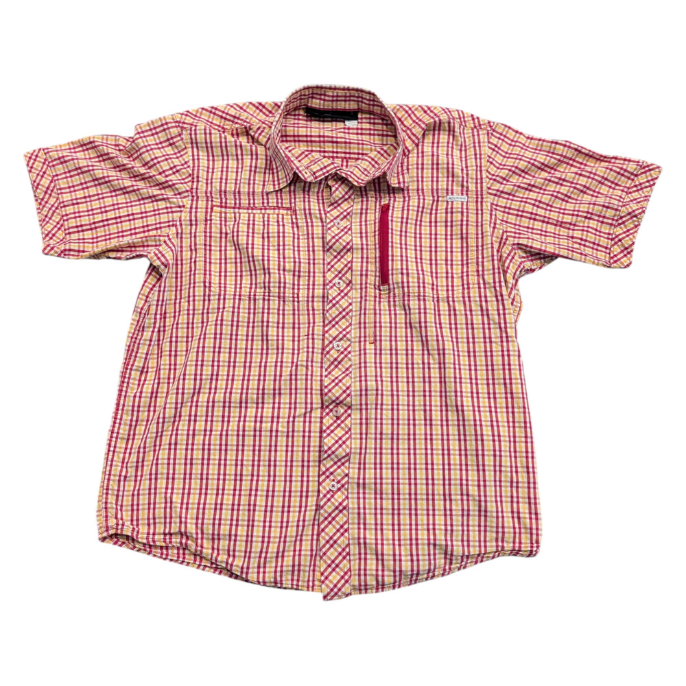 Y2K Rocawear Red and Yellow Plaid Button-up Short Sleeve Shirt